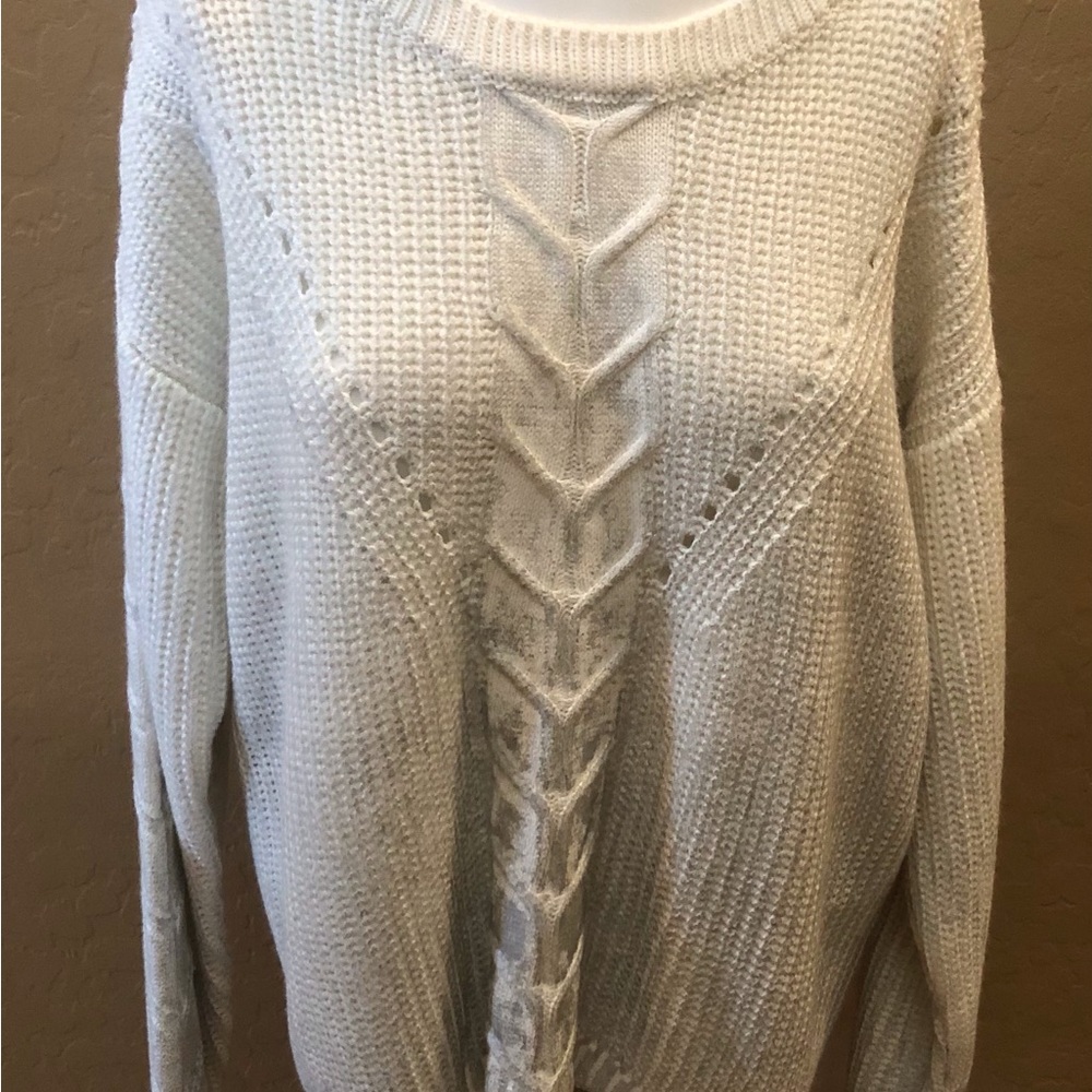 Buffalo David Bitton Size L Ivory with splash of silver Sweater Used
